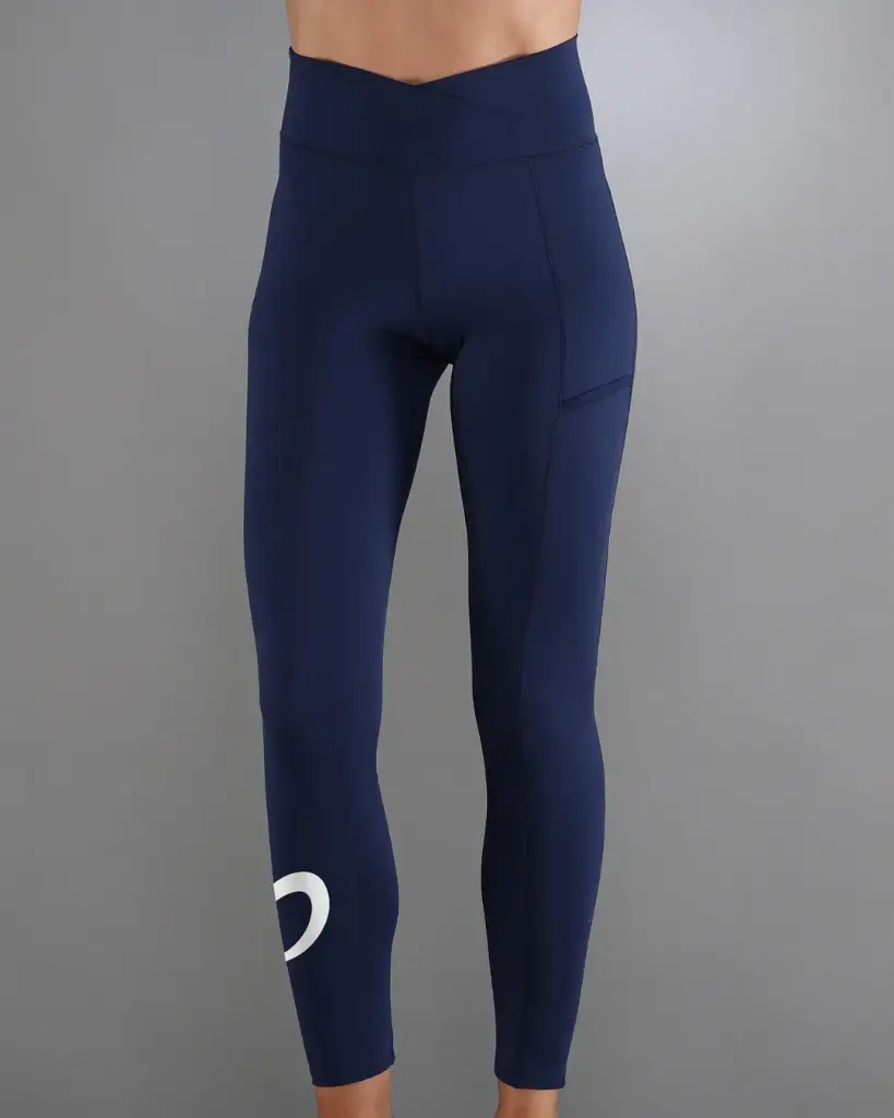 Endless legging cross pocket blue/white