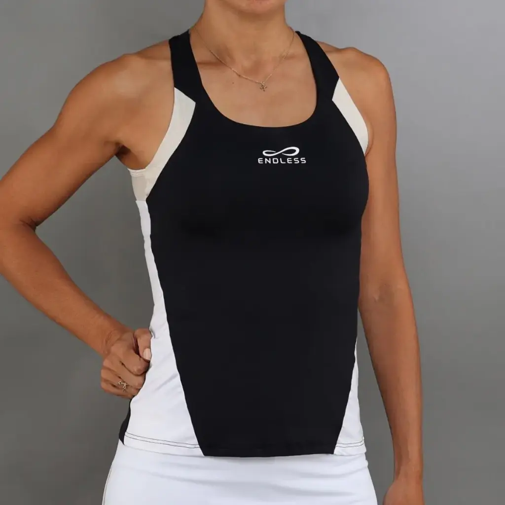 Endless debardeur noir et doré paillette (camiseta grace black golden)